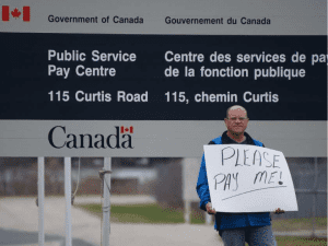 Canadian government employees not paid